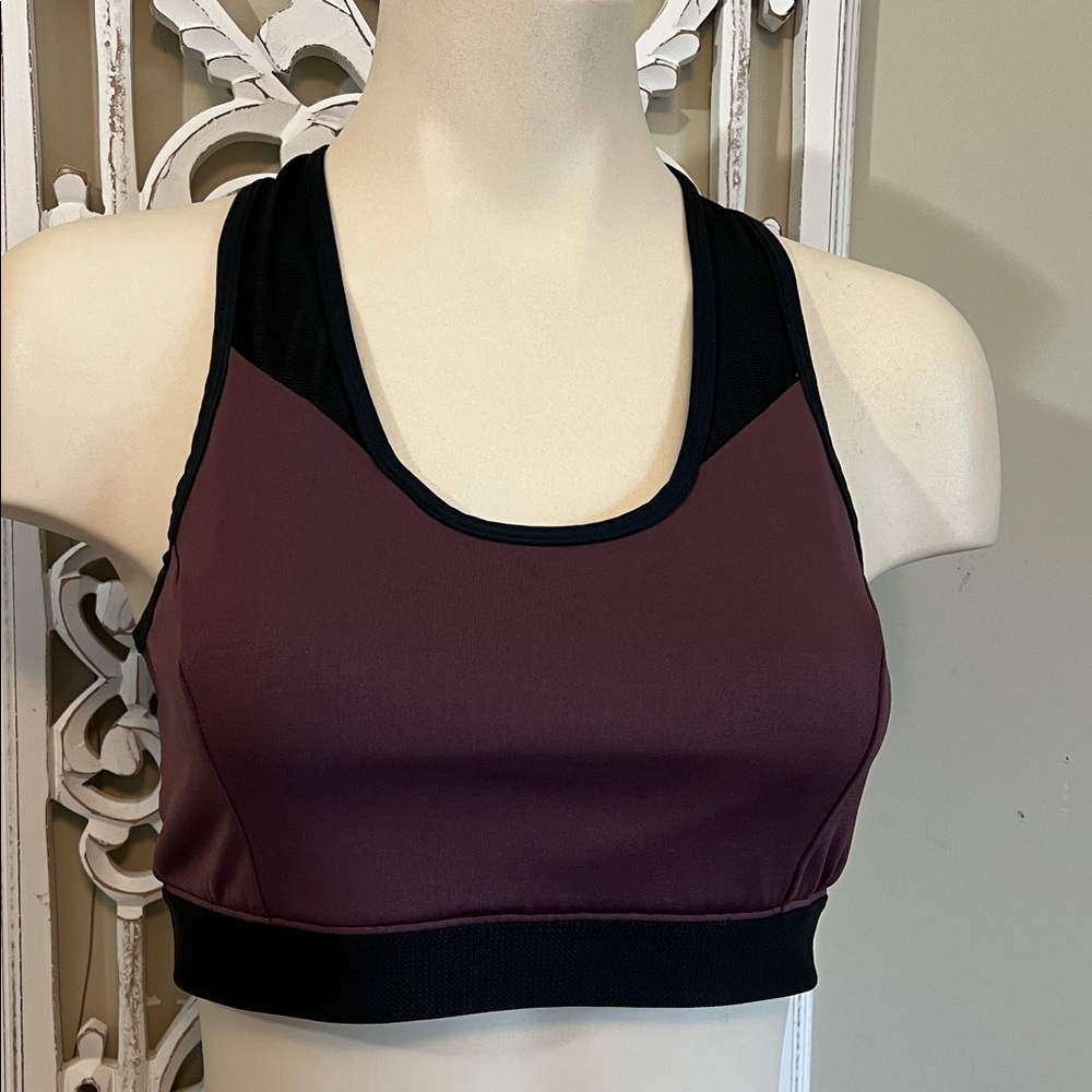SUGOI Black and Burgundy Sports Bra